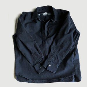 Muji Pullover Relaxed Shirt - Women size S - Dark Navy